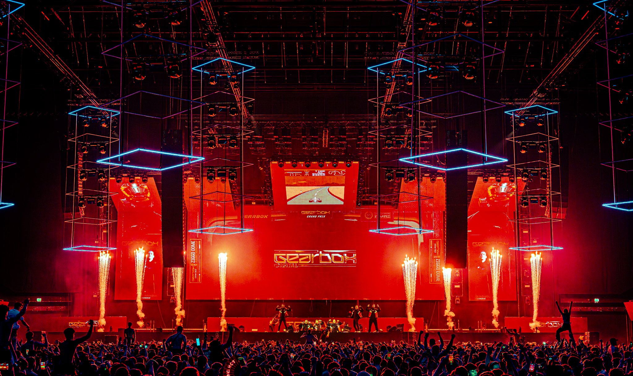 Gearbox — green laser grid