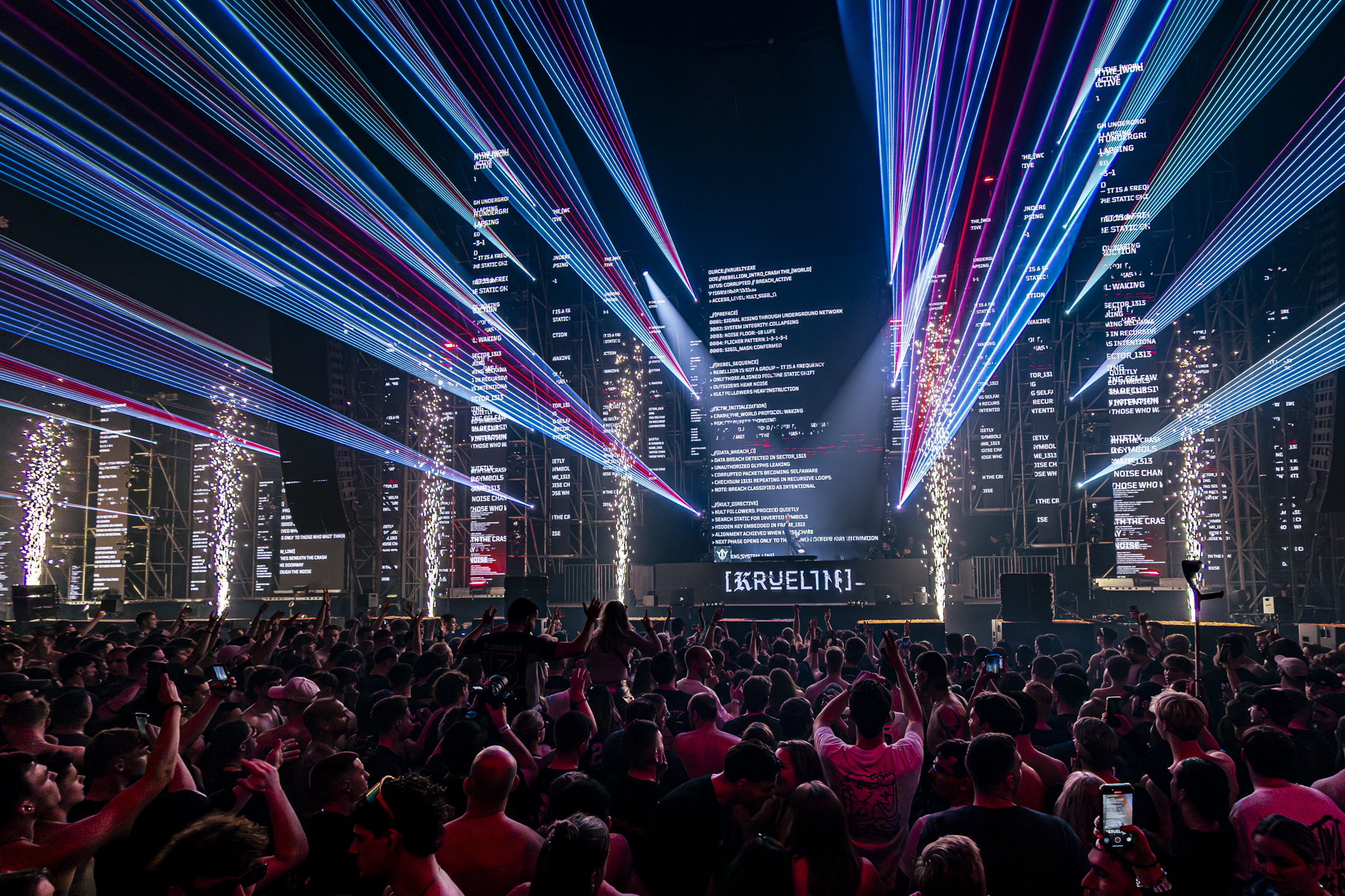 Kruelty — laser grid, full crowd
