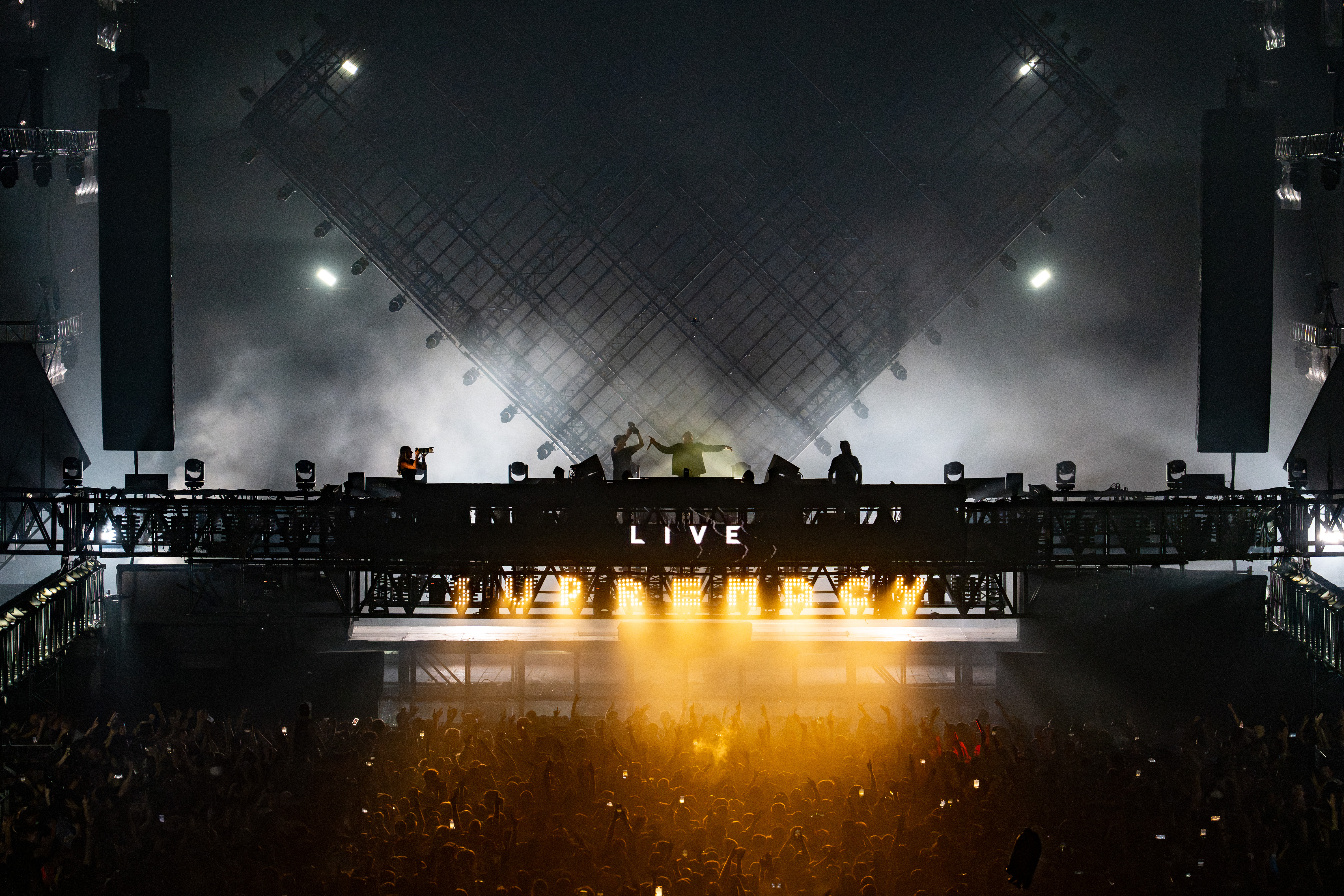 Supremacy — Aversion LIVE billboard, smoke and light